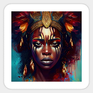 Powerful African Warrior Woman #3 Sticker